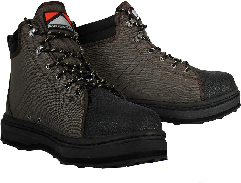Paramount Outdoors Stonefly Cleated Sole Wading Boot, Rubber Bottom Wading Shoe Men's Women's and Youth