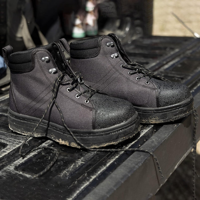 Paramount Outdoors Stonefly Cleated Sole Wading Boot, Rubber Bottom Wading Shoe Men's Women's and Youth