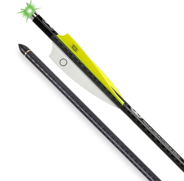 20-inch EVO-X Lighted Alpha-Blaze CenterPunch Premium Carbon Crossbow Arrows Crossbow Tenpoint