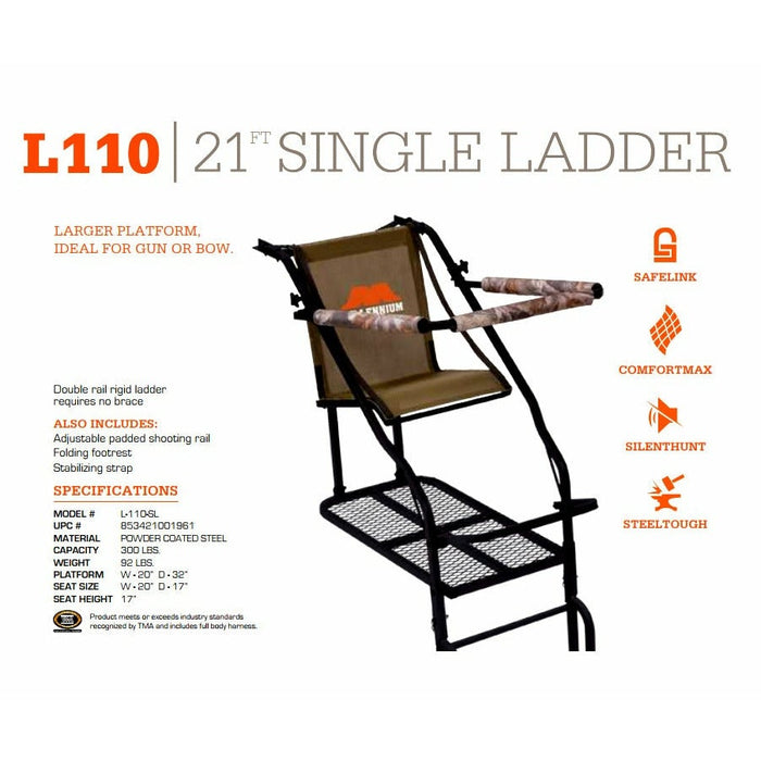 L110 21ft Single Ladder Stand Millennium