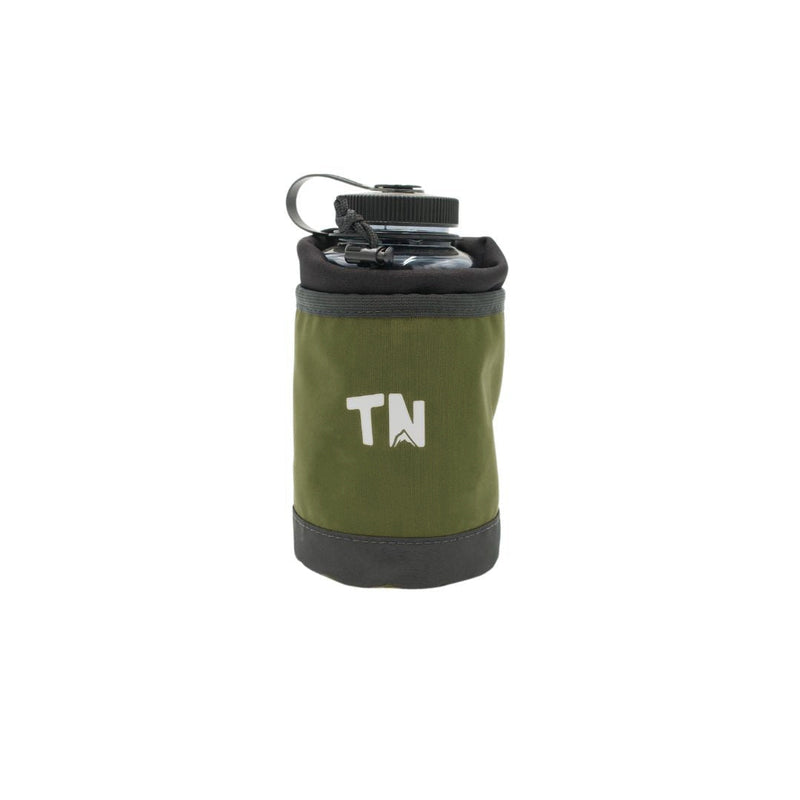 Timber Ninja Ridge Bottle/Rope Holster — olive on saddle