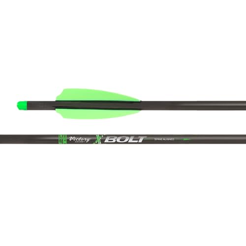 Victory Archery XBolt 0.300" Diameter Crossbow Bolt (Length: 20", 6 Pack Fletched, Straightness ± 0.003 - Gamer - Green)