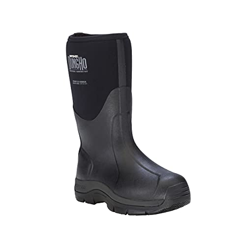 Dryshod Dungho Mid Farming Work Boots | Waterproof | Slip Resistant | Rubber | Black