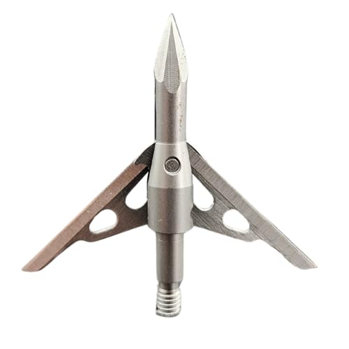 G5 T2 125-Grain 2-Blade Expandable Broadheads, 3-Pack | Durable Steel Archery Broadheads with Large 2" Cutting Diameter & Socket-Lock Retention System