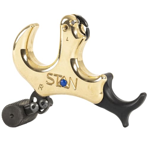 Stan OnneX Resistance Archery Release – Ergonomic 3 & 4 Finger Grip, Universal Handle Platform, Crisp Searing System, Trainer Lock, Modular Fit, Heavy Metal, L