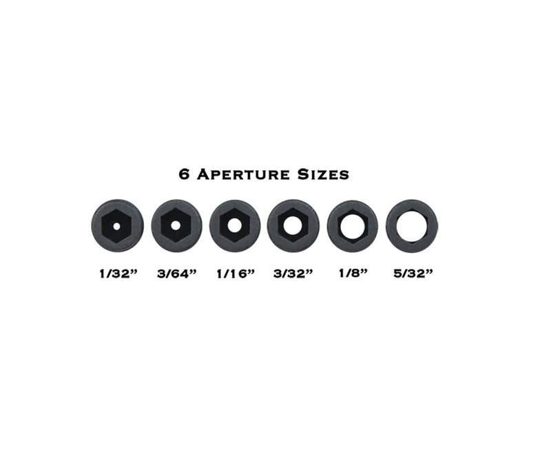 HAMSKEA ARCHERY SOLUTIONS Insight Short Draw Standard Peep Kit (SD Housing, 6 apertures/Tool) with Protective Case (PEEP070)
