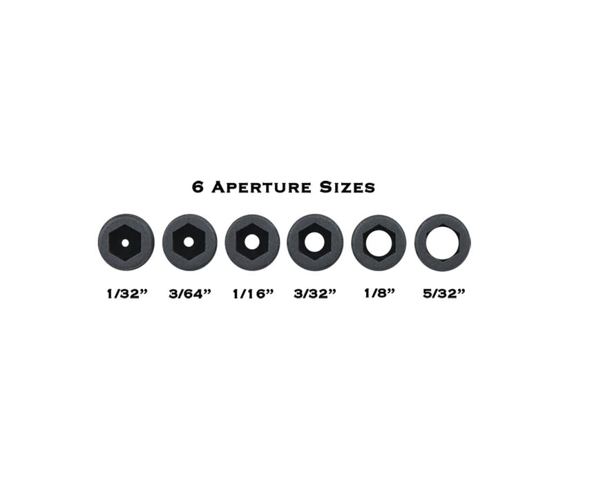 HAMSKEA ARCHERY SOLUTIONS Insight Short Draw Standard Peep Kit (SD Housing, 6 apertures/Tool) with Protective Case (PEEP070)