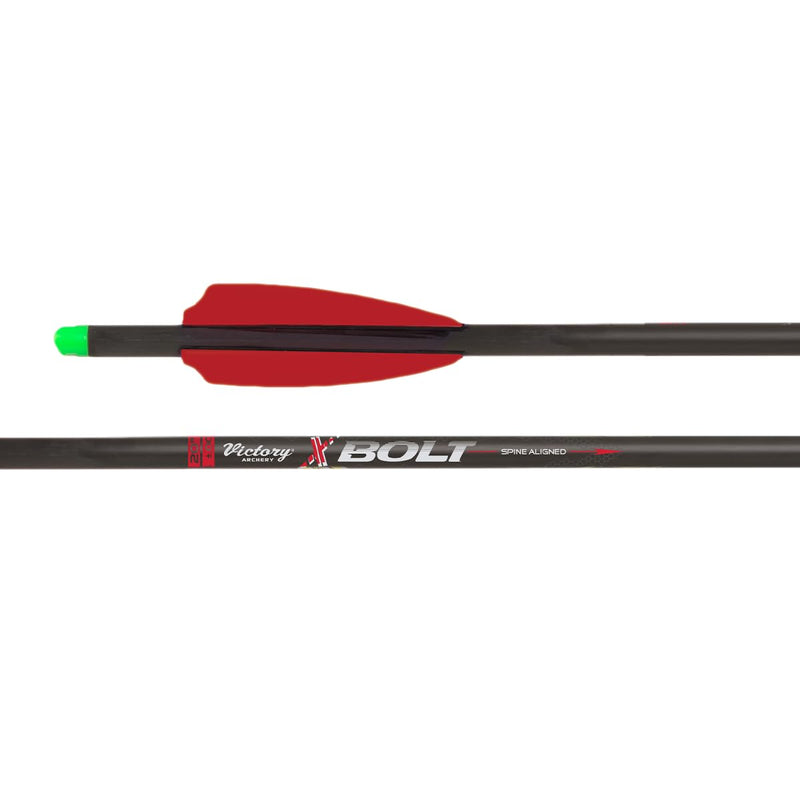 Victory Archery XBolt 0.300" Diameter Crossbow Bolt (Length: 20", 6 Pack Fletched, Straightness ± 0.003 - Gamer - Green)