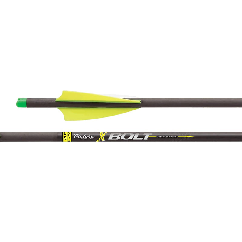 Victory Archery XBolt 0.300" Diameter Crossbow Bolt (Length: 20", 6 Pack Fletched, Straightness ± 0.003 - Gamer - Green)