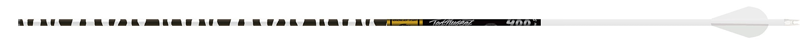 Gold Tip Ted Nugent Arrows with Raptor Vane (Pack of 6), White