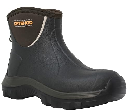 Dryshod Evalusion Lightweight Men's Ankle Boots | Waterproof | Rubber | Comfortable | Brown | Size 10