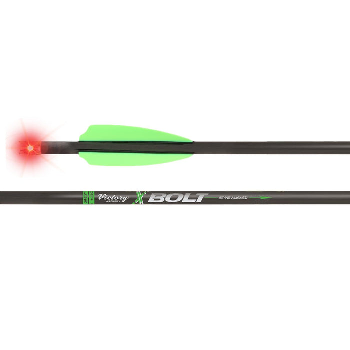 Victory Archery XBolt 0.300" Diameter Crossbow Bolt (Length: 20", 6 Pack Fletched, Straightness ± 0.003 - Gamer - Green)