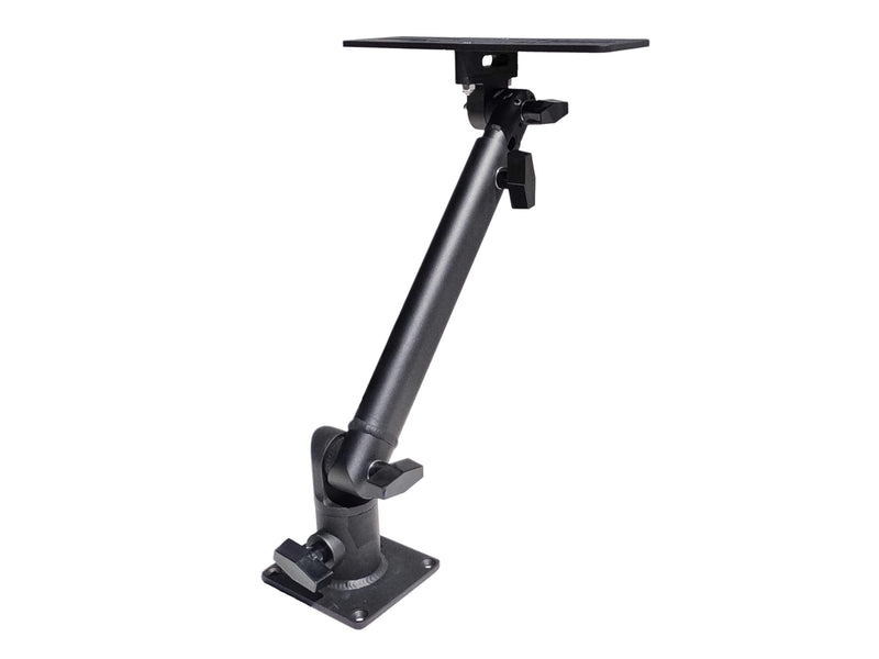 Marine Electronic Mount, Fish Finder Bracket, Anodized Aluminum 350 Degree Swivel Monitor Mount with Adjustable Height, Easy Install, Mounting Plate Fits Most Monitors