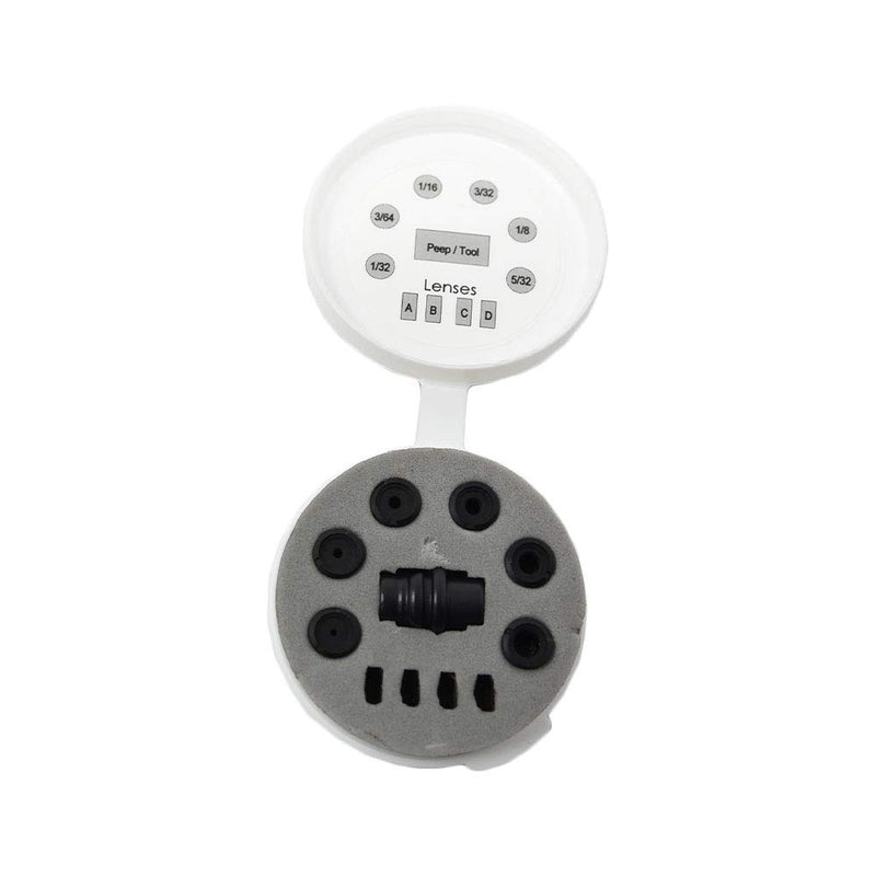 HAMSKEA ARCHERY SOLUTIONS Insight Short Draw Standard Peep Kit (SD Housing, 6 apertures/Tool) with Protective Case (PEEP070)