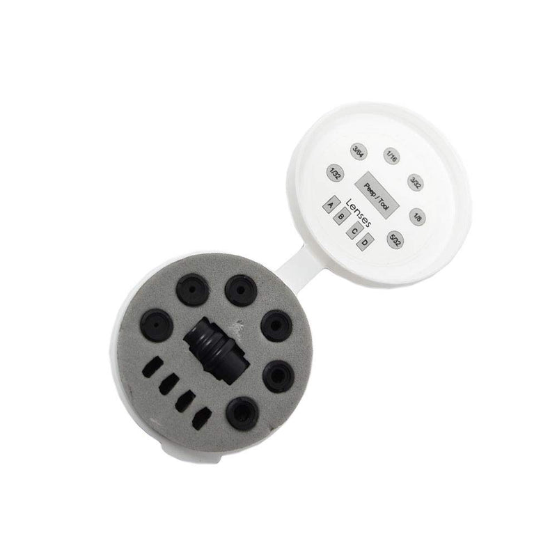 HAMSKEA ARCHERY SOLUTIONS Insight Short Draw Standard Peep Kit (SD Housing, 6 apertures/Tool) with Protective Case (PEEP070)