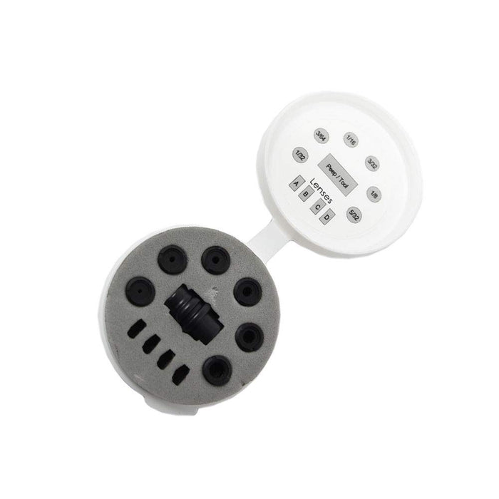 HAMSKEA ARCHERY SOLUTIONS Insight Short Draw Standard Peep Kit (SD Housing, 6 apertures/Tool) with Protective Case (PEEP070)