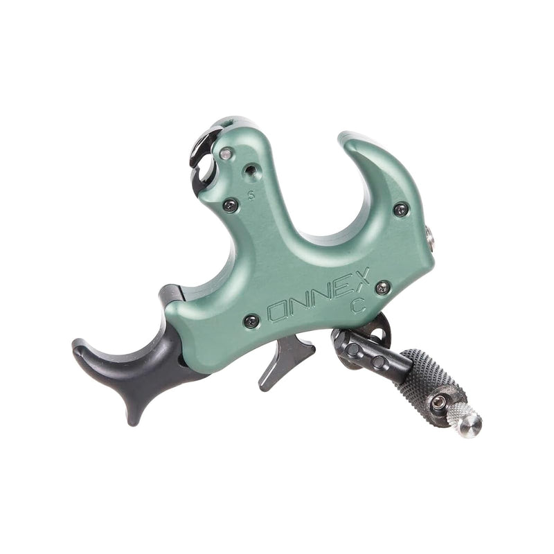 Stan OnneX Clicker Thumb Bow Release Aid for Archery & Hunting - Adjustable, DLC-Coated Resistant Internals, Smooth Action, Click-Feedback System, Modular 3 or 4 Finger Fit, Sage, Large