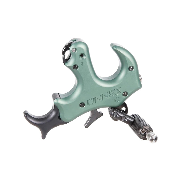 Stan OnneX Clicker Thumb Bow Release Aid for Archery & Hunting - Adjustable, DLC-Coated Resistant Internals, Smooth Action, Click-Feedback System, Modular 3 or 4 Finger Fit, Sage, Large