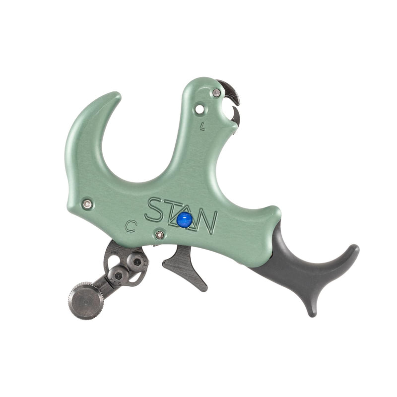 Stan OnneX Clicker Thumb Bow Release Aid for Archery & Hunting - Adjustable, DLC-Coated Resistant Internals, Smooth Action, Click-Feedback System, Modular 3 or 4 Finger Fit, Sage, Large