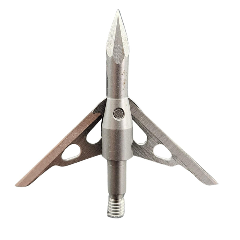 G5 T2 125-Grain 2-Blade Expandable Broadheads, 3-Pack | Durable Steel Archery Broadheads with Large 2" Cutting Diameter & Socket-Lock Retention System