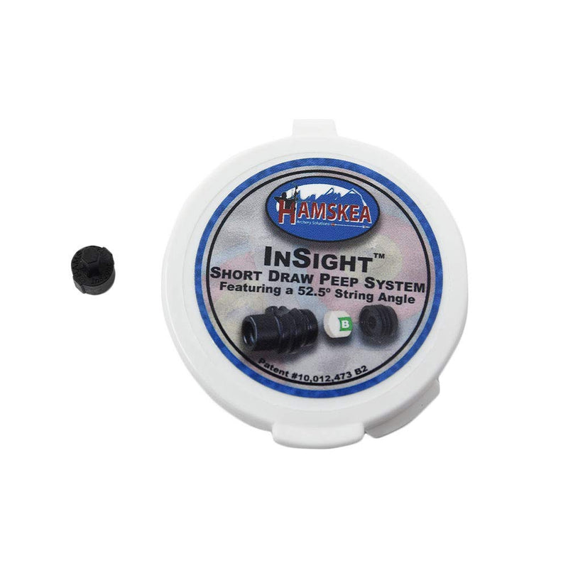 HAMSKEA ARCHERY SOLUTIONS Insight Short Draw Standard Peep Kit (SD Housing, 6 apertures/Tool) with Protective Case (PEEP070)