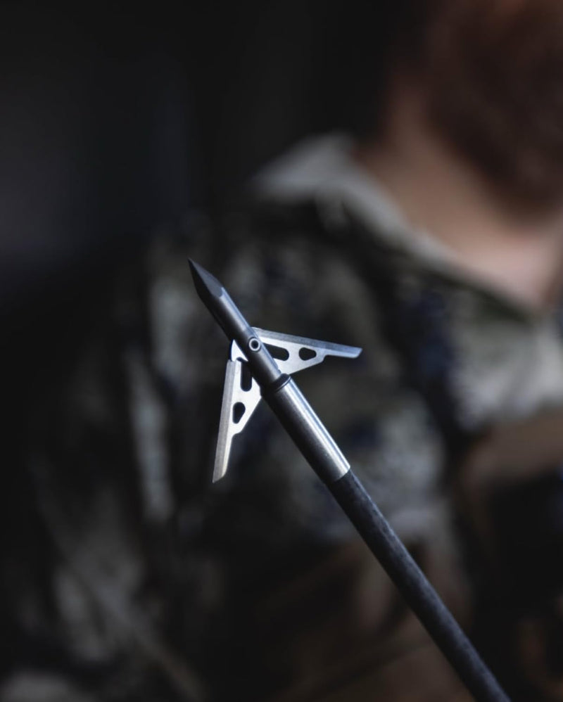 G5 T2 125-Grain 2-Blade Expandable Broadheads, 3-Pack | Durable Steel Archery Broadheads with Large 2" Cutting Diameter & Socket-Lock Retention System