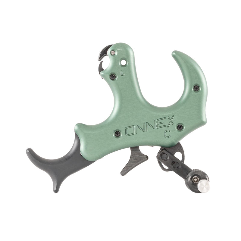 Stan OnneX Clicker Thumb Bow Release Aid for Archery & Hunting - Adjustable, DLC-Coated Resistant Internals, Smooth Action, Click-Feedback System, Modular 3 or 4 Finger Fit, Sage, Large