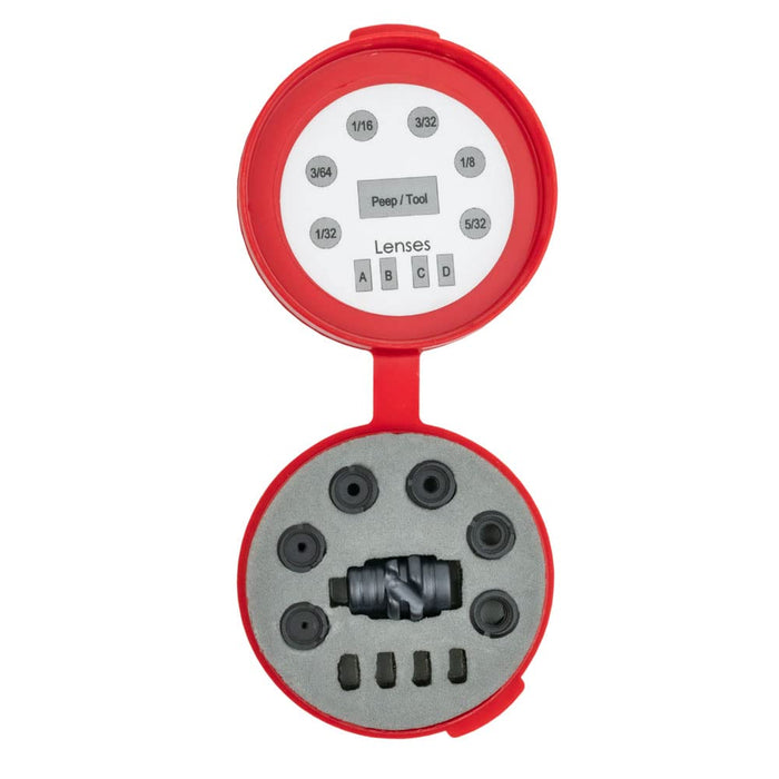 HAMSKEA ARCHERY SOLUTIONS Insight Short Draw Standard Peep Kit (SD Housing, 6 apertures/Tool) with Protective Case (PEEP070)