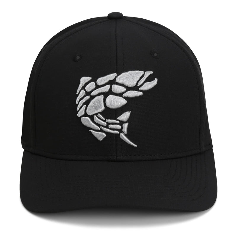 Paramount Outdoors Rock Fish 3-D Puff Embroidery Fishing Hat Salmon Trout Fly Fishing Baseball Cap (Olive)