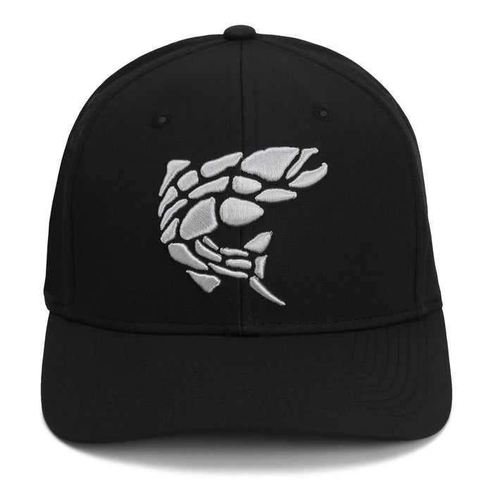 Paramount Outdoors Rock Fish 3-D Puff Embroidery Fishing Hat Salmon Trout Fly Fishing Baseball Cap (Olive)