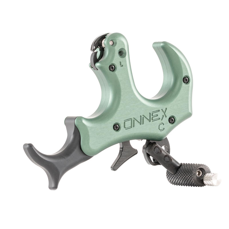 Stan OnneX Clicker Thumb Bow Release Aid for Archery & Hunting - Adjustable, DLC-Coated Resistant Internals, Smooth Action, Click-Feedback System, Modular 3 or 4 Finger Fit, Sage, Large