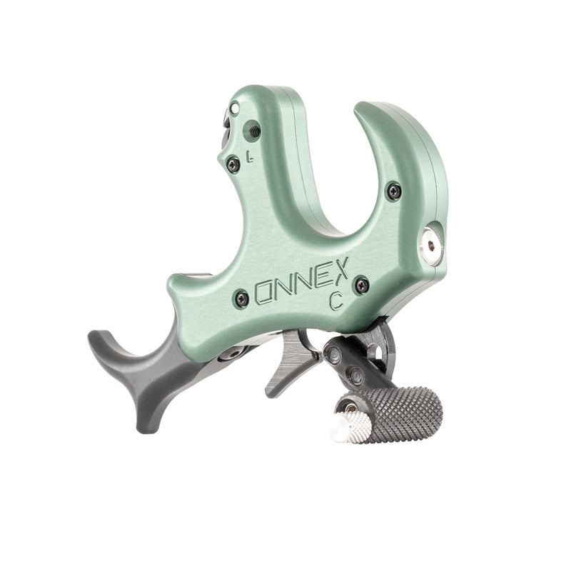 Stan OnneX Clicker Thumb Bow Release Aid for Archery & Hunting - Adjustable, DLC-Coated Resistant Internals, Smooth Action, Click-Feedback System, Modular 3 or 4 Finger Fit, Sage, Large