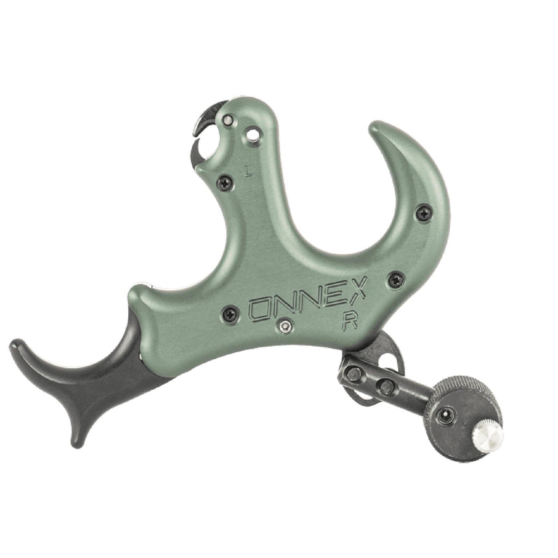 Stan OnneX Resistance Archery Release – Ergonomic 3 & 4 Finger Grip, Universal Handle Platform, Crisp Searing System, Trainer Lock, Modular Fit, Heavy Metal, L