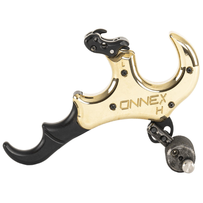 Stan OnneX Hinge Archery Release – Micro-Adjustable Hinge with Draw Control, Click Options, and Modular Fit for 3 or 4 Fingers, Sage, L