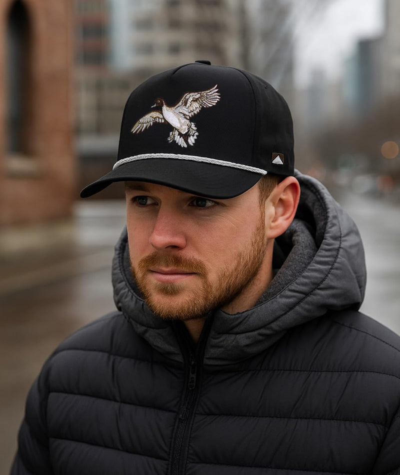 Paramount Outdoors Hat 5-Panel Throwback Fly Fishing Trucker hat with Quick Dry Fabric and Stretch Comfort Snapback