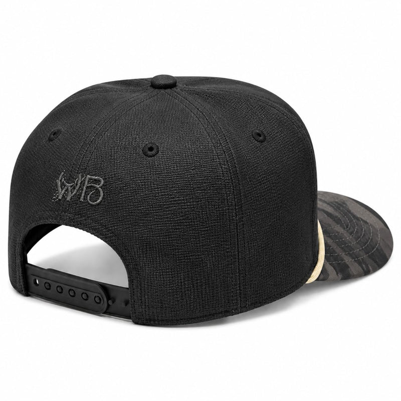 Wild Brims Hats, Largemouth Bass Black Camo, Black