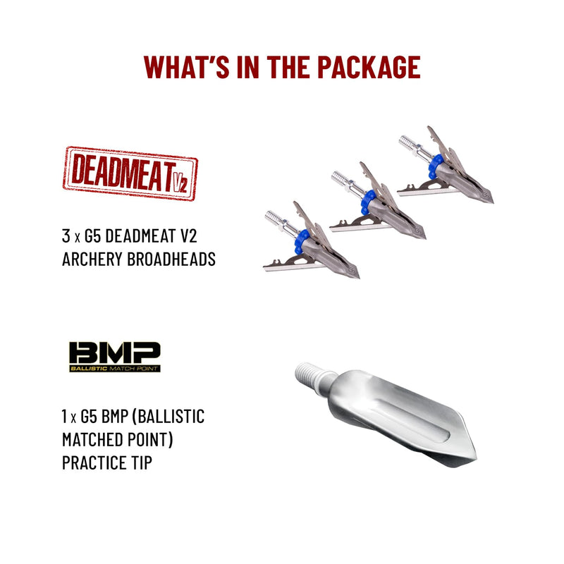 G5 Outdoors Deadmeat Broadhead, 3-Blade