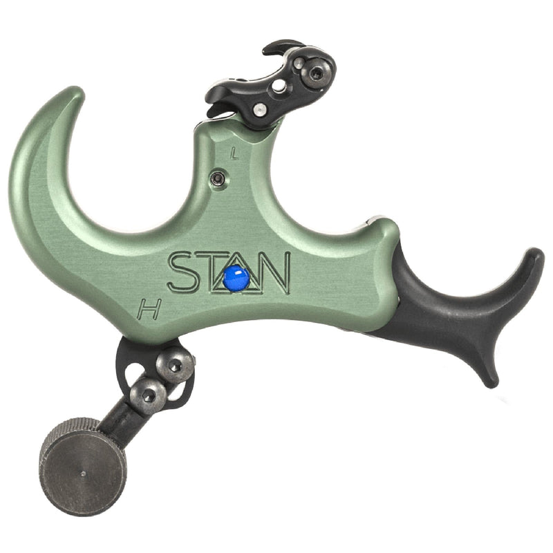 Stan OnneX Hinge Archery Release – Micro-Adjustable Hinge with Draw Control, Click Options, and Modular Fit for 3 or 4 Fingers, Sage, L