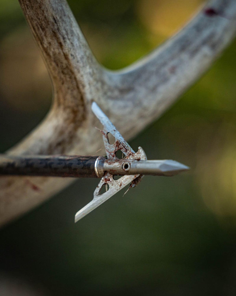 G5 T2 125-Grain 2-Blade Expandable Broadheads, 3-Pack | Durable Steel Archery Broadheads with Large 2" Cutting Diameter & Socket-Lock Retention System