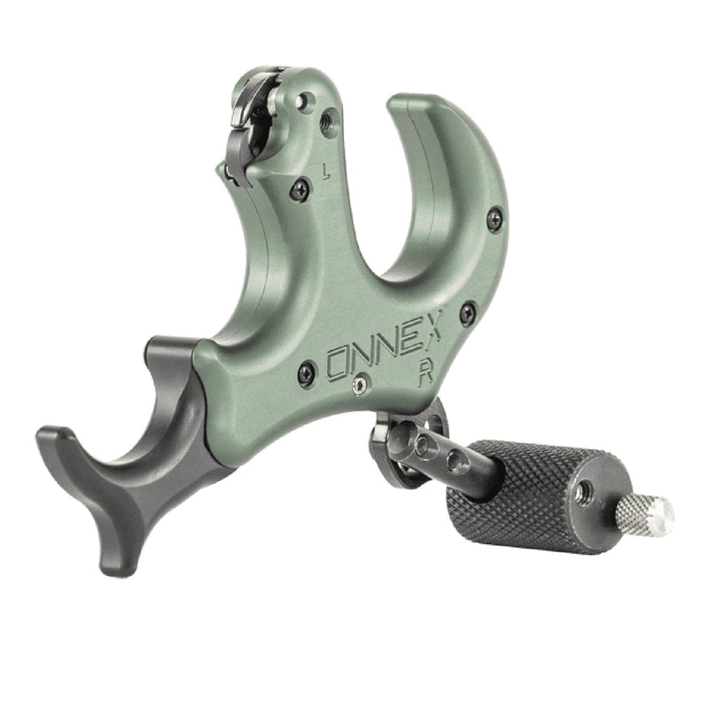 Stan OnneX Resistance Archery Release – Ergonomic 3 & 4 Finger Grip, Universal Handle Platform, Crisp Searing System, Trainer Lock, Modular Fit, Heavy Metal, L
