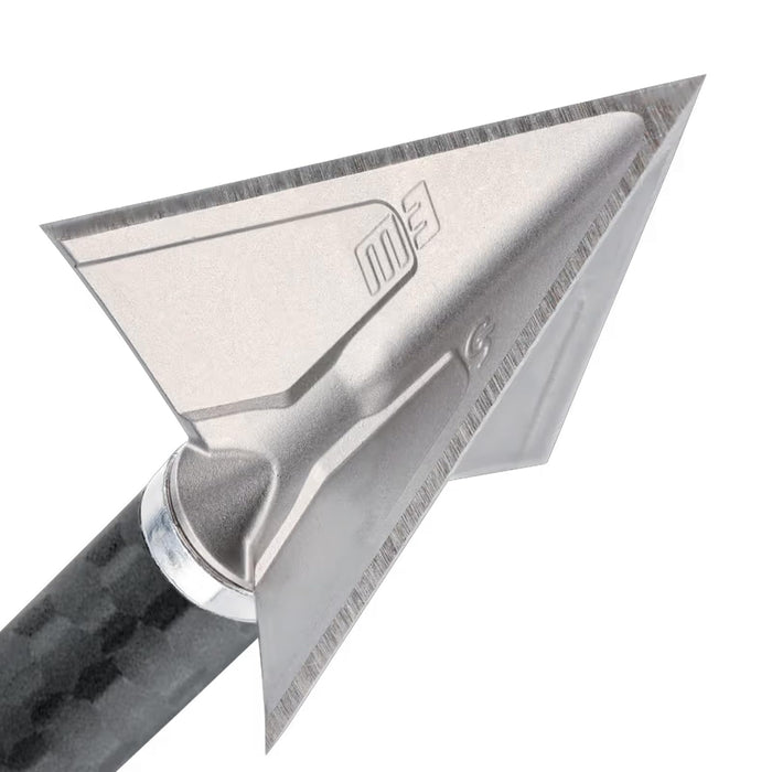G5 Montec M3 Crossbow Design Archery Hunting Durable Sharp Fixed Blades 1 1/16" Cutting Diameter Steel 1-Piece Construction Screw-in Broadheads for Crossbow Arrows - Pack of 3