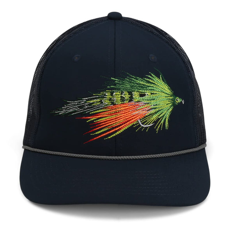 Paramount Outdoors Hat 5-Panel Throwback Fly Fishing Trucker hat with Quick Dry Fabric and Stretch Comfort Snapback