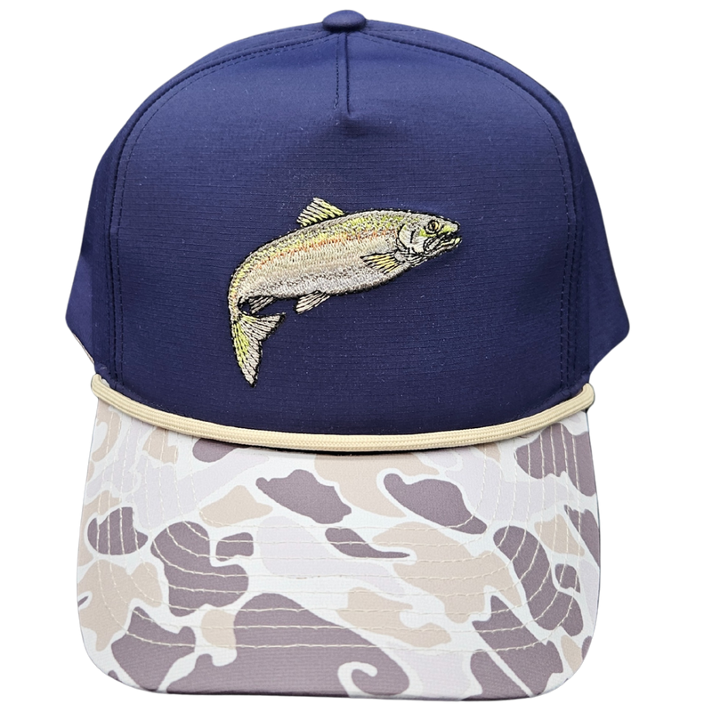 Wild Brims Hats, Rainbow Trout Light Camo, Navy