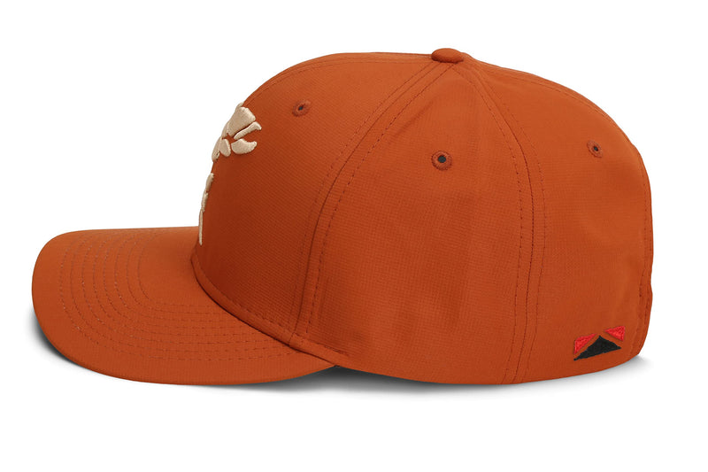 Paramount Outdoors Rock Fish 3-D Puff Embroidery Fishing Hat Salmon Trout Fly Fishing Baseball Cap (Olive)