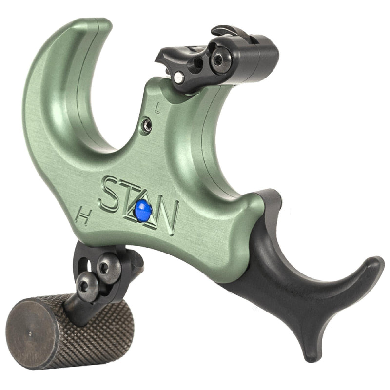Stan OnneX Hinge Archery Release – Micro-Adjustable Hinge with Draw Control, Click Options, and Modular Fit for 3 or 4 Fingers, Sage, L
