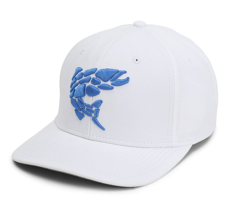 Paramount Outdoors Rock Fish 3-D Puff Embroidery Fishing Hat Salmon Trout Fly Fishing Baseball Cap (Olive)