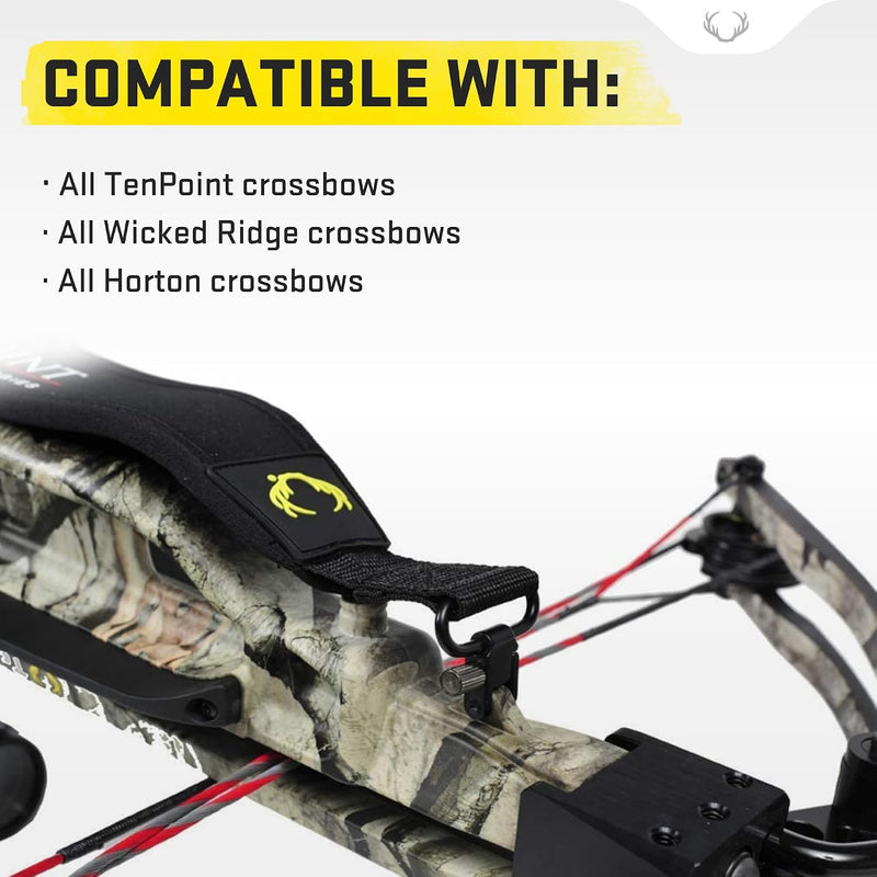 TenPoint neoprene sling swivel on a crossbow