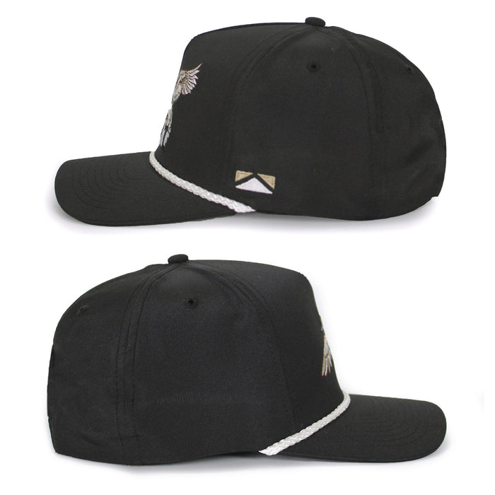 Paramount Outdoors Hat 5-Panel Throwback Fly Fishing Trucker hat with Quick Dry Fabric and Stretch Comfort Snapback