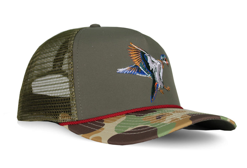 Paramount Outdoors Turkey Feather Bottomland Mesh Back Comfort Snap Snapback, Turkey Hunting Cap