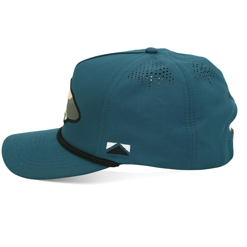 Paramount Outdoors Sunset Fish Silhouetee Performance Trucker Hat Mountain Fishing Rope Cap (Slate - OSFA)